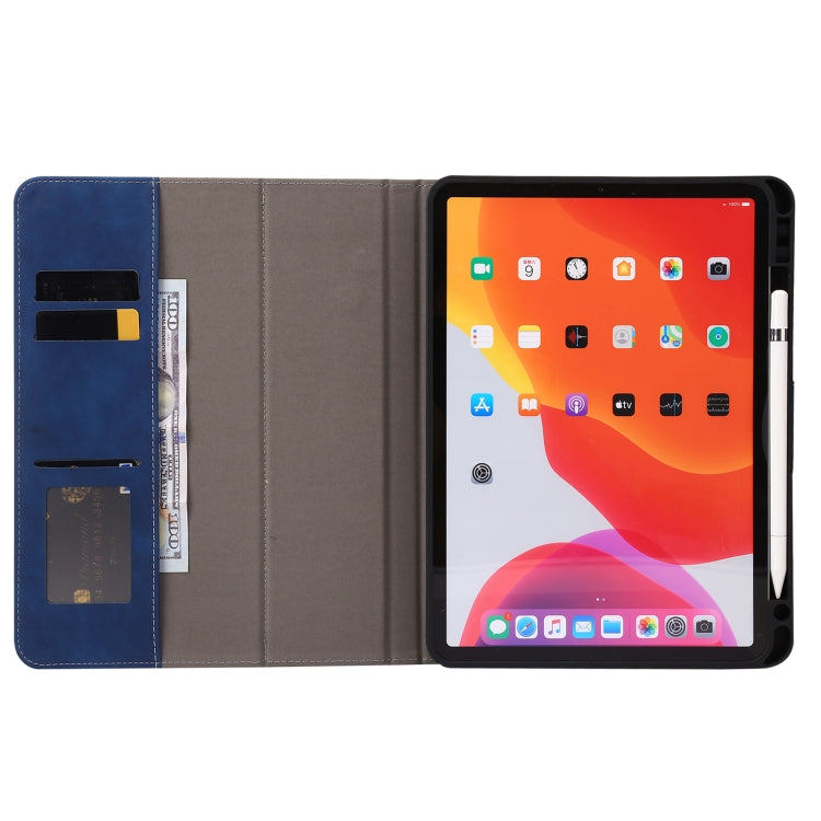 Calf Texture Horizontal Flip Leather Tablet Case For iPad Air 2022 / 2020 10.9(Dark Blue) by bashfashion