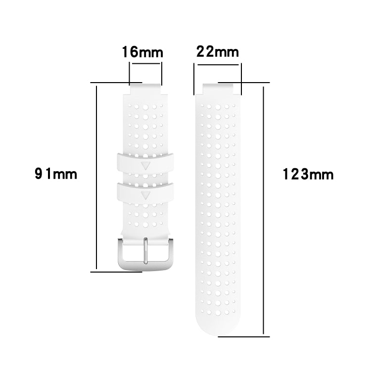 For Garmin Forerunner 220 Silicone Sports Two-Color Watch Band(White+Black) by bashfashion