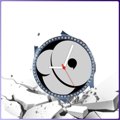 For Samsung Galaxy Watch 5 44mm TPU Shockproof Silicone Case With Diamond(Gold) by bashfashion