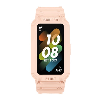 For Huawei Band 6 / 7 / Honor Band 6 JSM Integrated TPU Adjustable Elastic Watch Band (Pink) by bashfashion