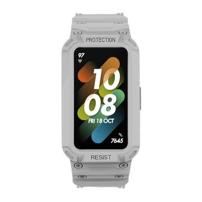 For Huawei Band 6 / 7 / Honor Band 6 JSM Integrated TPU Adjustable Elastic Watch Band (Light Grey) by bashfashion
