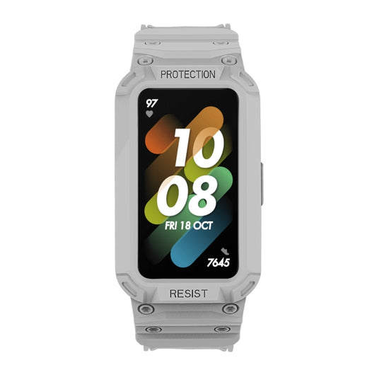 For Huawei Band 6 / 7 / Honor Band 6 JSM Integrated TPU Adjustable Elastic Watch Band (Light Grey) by bashfashion