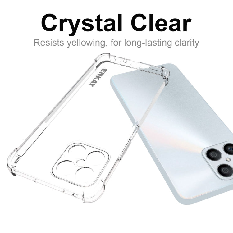 For Honor X8 ENKAY Transparent TPU Shockproof Phone Case by ENKAY