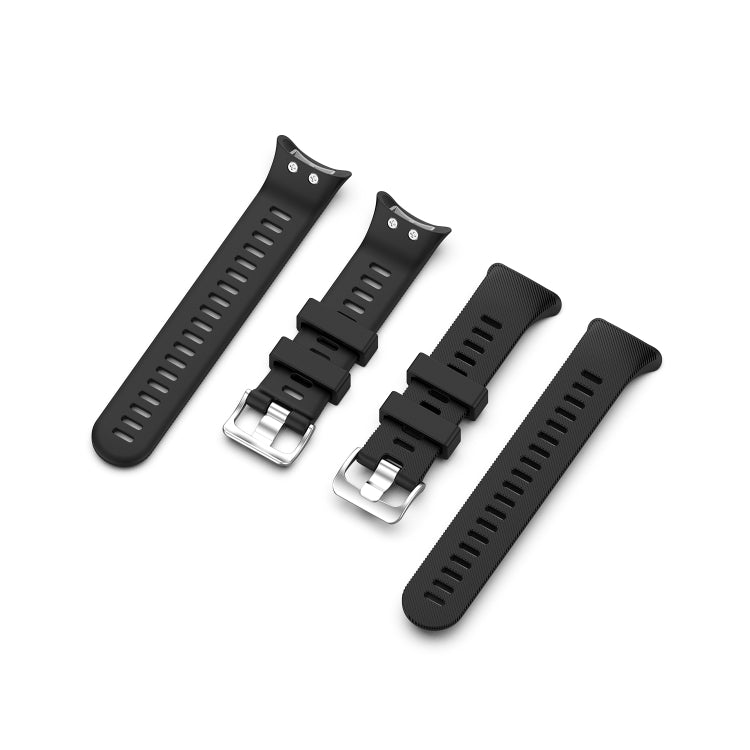 For Garmin Forerunner 45 / Forerunner 45S Universal Twill Solid Color Silicone Watch Band(Black) by bashfashion