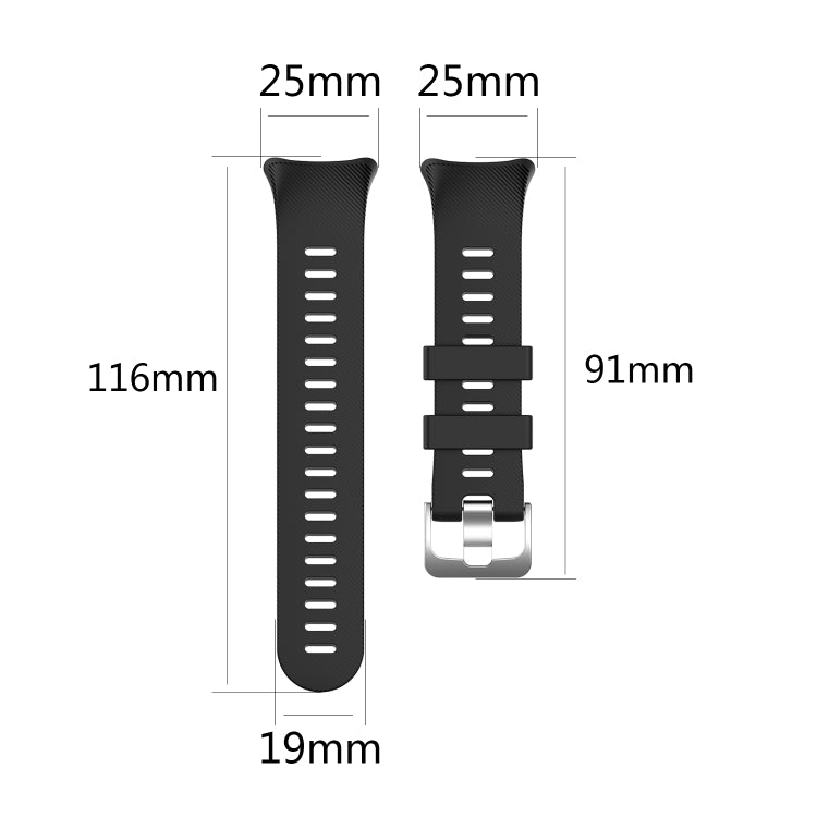 For Garmin Forerunner 45 / Forerunner 45S Universal Twill Solid Color Silicone Watch Band(Black) by bashfashion
