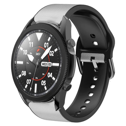 For Samsung Galaxy Watch 5 Pro 45mm Silicone Adhesive Leather Watch Band(Light Grey) by bashfashion