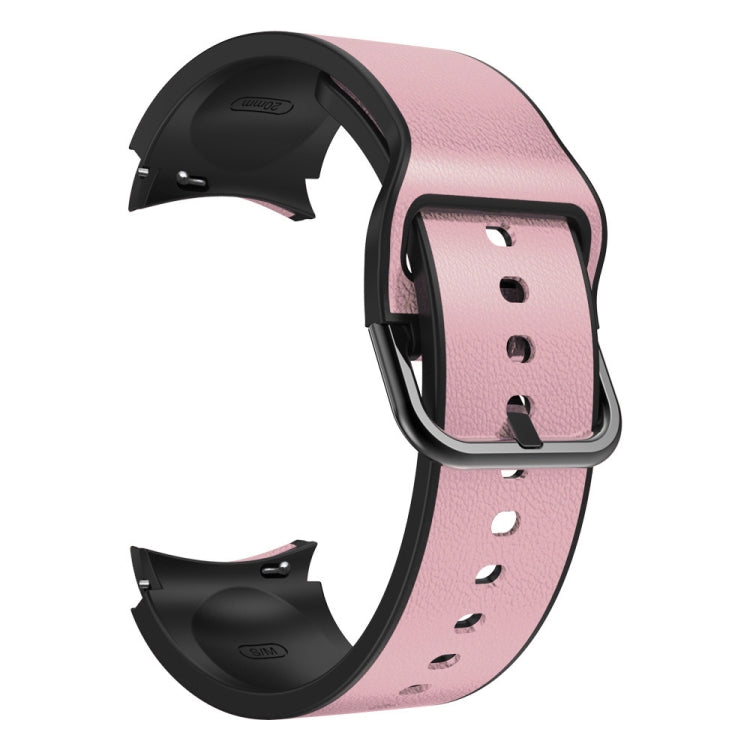 For Samsung Galaxy Watch Active 2 Silicone Adhesive Leather Watch Band(Pink) by bashfashion