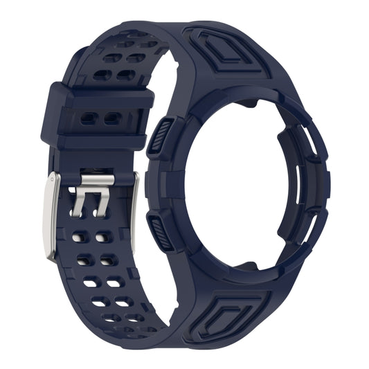 For Samsung Galaxy Watch5 44mm Armor Integrated TPU Double-Pin Buckle Smart Watch Band(Dark Blue) by bashfashion