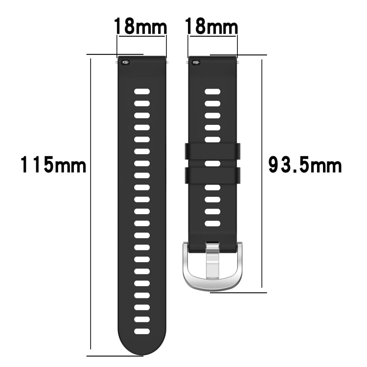 For Garmin Forerunner 255S 18mm Solid Color Silicone Watch Band(White) by bashfashion