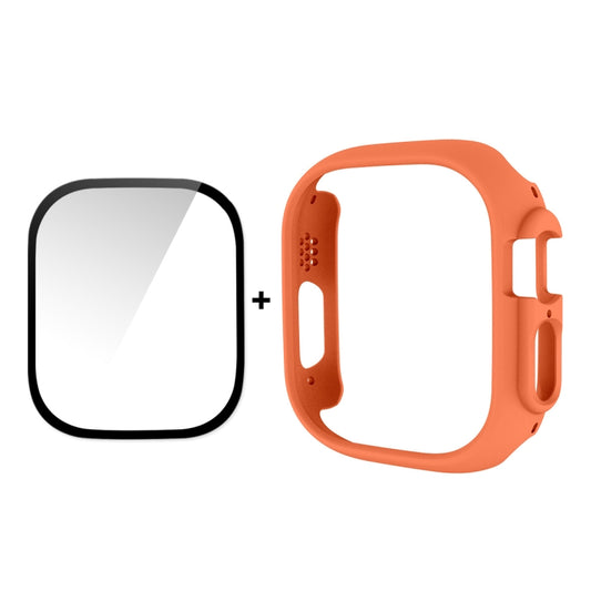 For Apple Watch Ultra 3 / 2 / 1 49mm ENKAY 2 in 1 PC Case + Full Coverage 9H Tempered Glass Film(Orange) by ENKAY
