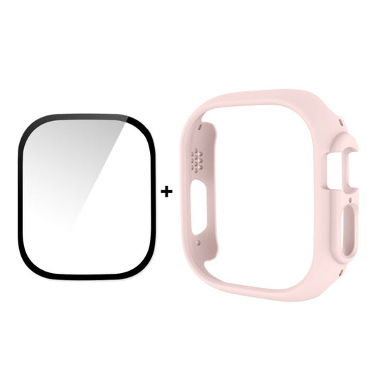 For Apple Watch Ultra 3 / 2 / 1 49mm ENKAY 2 in 1 PC Case + Full Coverage 9H Tempered Glass Film(Pink) by ENKAY