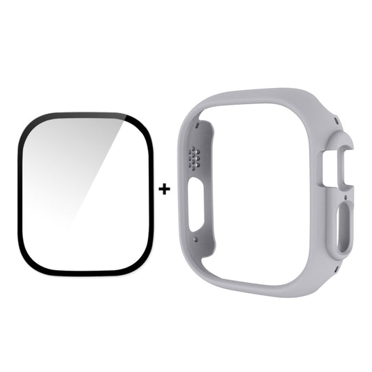 For Apple Watch Ultra 3 / 2 / 1 49mm ENKAY 2 in 1 PC Case + Full Coverage 9H Tempered Glass Film(Grey) by ENKAY