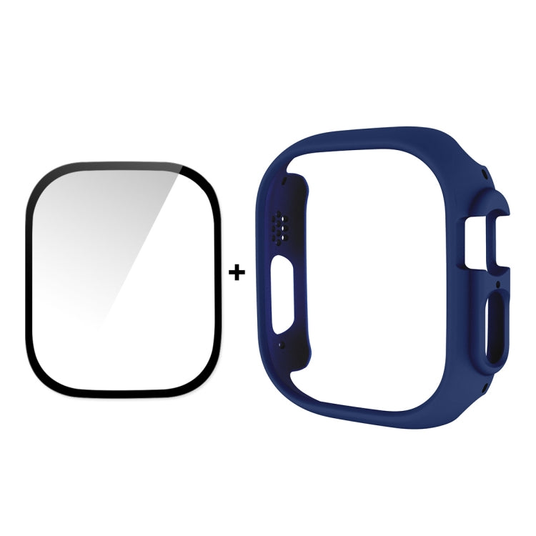 For Apple Watch Ultra 3 / 2 / 1 49mm ENKAY 2 in 1 PC Case + Full Coverage 9H Tempered Glass Film(Dark Blue) by ENKAY