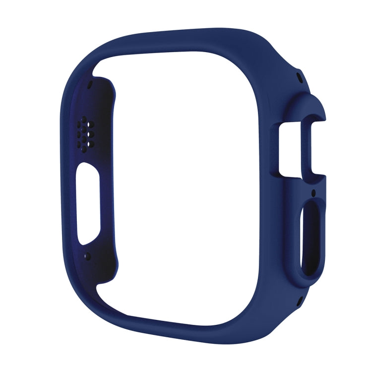 For Apple Watch Ultra 3 / 2 / 1 49mm ENKAY 2 in 1 PC Case + Full Coverage 9H Tempered Glass Film(Dark Blue) by ENKAY
