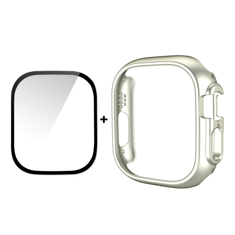For Apple Watch Ultra 3 / 2 / 1 49mm ENKAY 2 in 1 PC Case + Full Coverage 9H Tempered Glass Film(Silver) by ENKAY