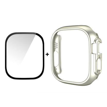 For Apple Watch Ultra 3 / 2 / 1 49mm ENKAY 2 in 1 PC Case + Full Coverage 9H Tempered Glass Film(Silver) by ENKAY