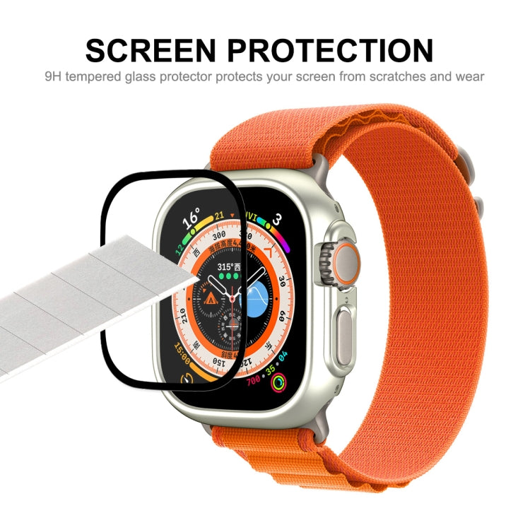 For Apple Watch Ultra 3 / 2 / 1 49mm ENKAY 2 in 1 PC Case + Full Coverage 9H Tempered Glass Film(Transparent) by ENKAY