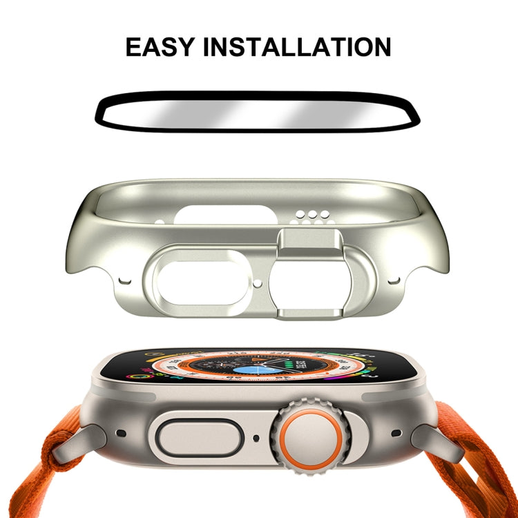 For Apple Watch Ultra 3 / 2 / 1 49mm ENKAY 2 in 1 PC Case + Full Coverage 9H Tempered Glass Film(Black) by ENKAY