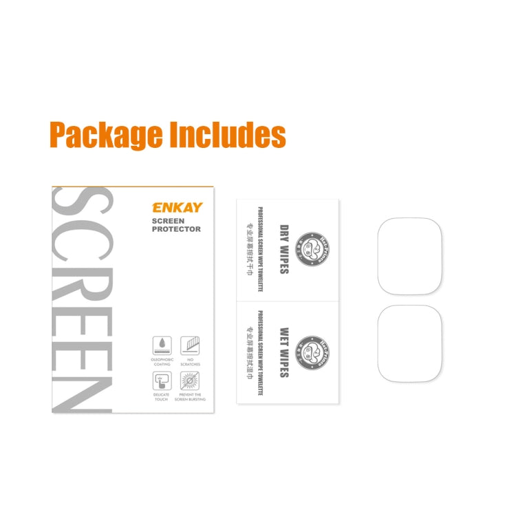 For Apple Watch Ultra 1 / 2 / 3 49mm 2pcs ENKAY 0.2mm 9H Tempered Glass Watch Film by ENKAY