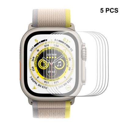 For Apple Watch Ultra 1 / 2 / 3 49mm 5pcs ENKAY 0.2mm 9H Tempered Glass Watch Film by ENKAY