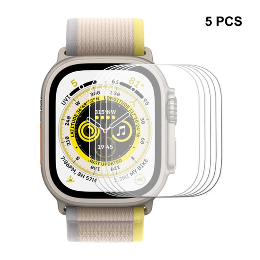 For Apple Watch Ultra 1 / 2 / 3 49mm 5pcs ENKAY 0.2mm 9H Tempered Glass Watch Film by ENKAY