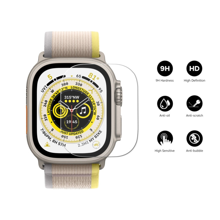 For Apple Watch Ultra 1 / 2 / 3 49mm 5pcs ENKAY 0.2mm 9H Tempered Glass Watch Film by ENKAY