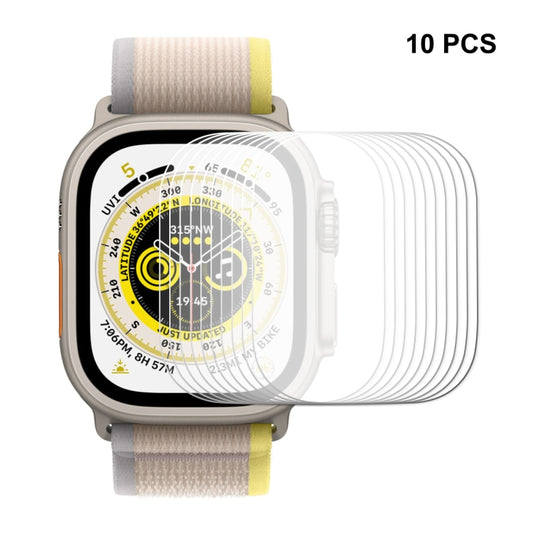 For Apple Watch Ultra 1 / 2 / 3 49mm 10pcs ENKAY 0.2mm 9H Tempered Glass Watch Film by ENKAY