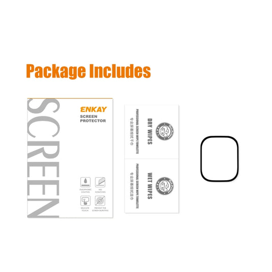 For Apple Watch Ultra 1 / 2 / 3 49mm ENKAY 9H Full Cover Tempered Glass Watch Film by ENKAY