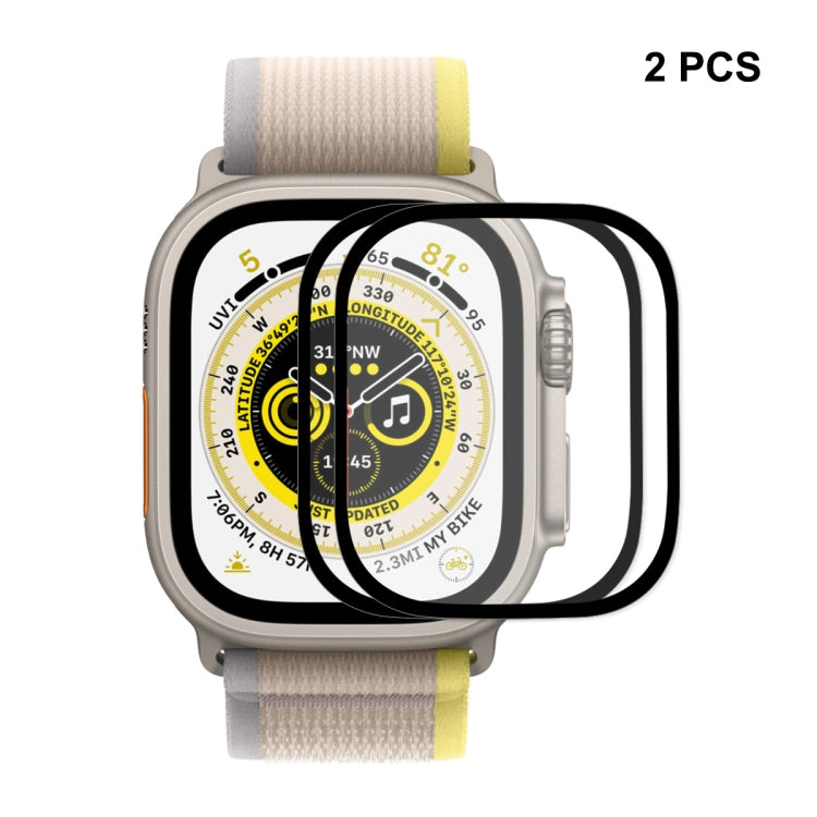 For Apple Watch Ultra 1 / 2 / 3 49mm 2pcs ENKAY 9H Full Cover Tempered Glass Watch Film by ENKAY