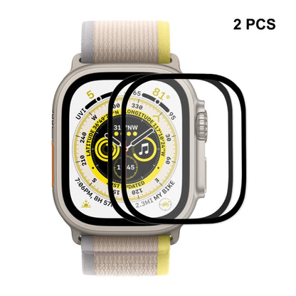 For Apple Watch Ultra 1 / 2 / 3 49mm 2pcs ENKAY 9H Full Cover Tempered Glass Watch Film by ENKAY
