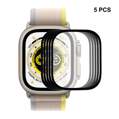 For Apple Watch Ultra 1 / 2 / 3 49mm 5pcs ENKAY 9H Full Cover Tempered Glass Watch Film by ENKAY