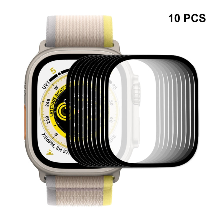 For Apple Watch Ultra 1 / 2 / 3 49mm 10pcs ENKAY 9H Full Cover Tempered Glass Watch Film by ENKAY