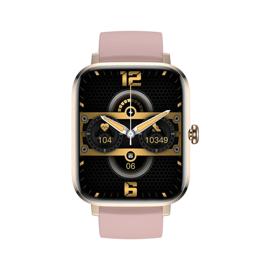 HK20 1.85 inch Color Screen Smart Watch,Support Heart Rate Monitoring/Blood Pressure Monitoring(Gold) by bashfashion