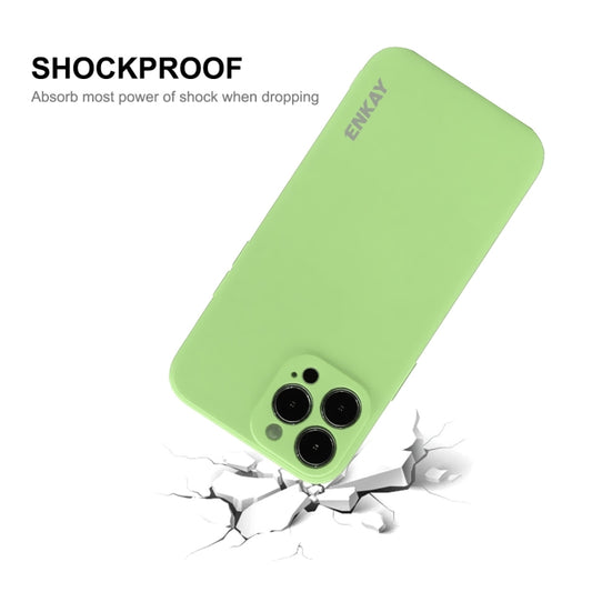 For iPhone 14 Plus ENKAY Liquid Silicone Shockproof Soft Phone Case(Beige) by ENKAY
