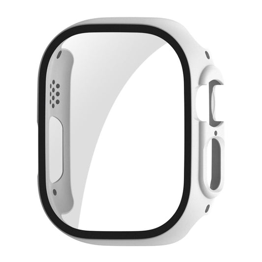 For Apple Watch Ultra 3 / 2 / 1 49mm ENKAY PC Frame 9H Tempered Glass Case(White) by ENKAY