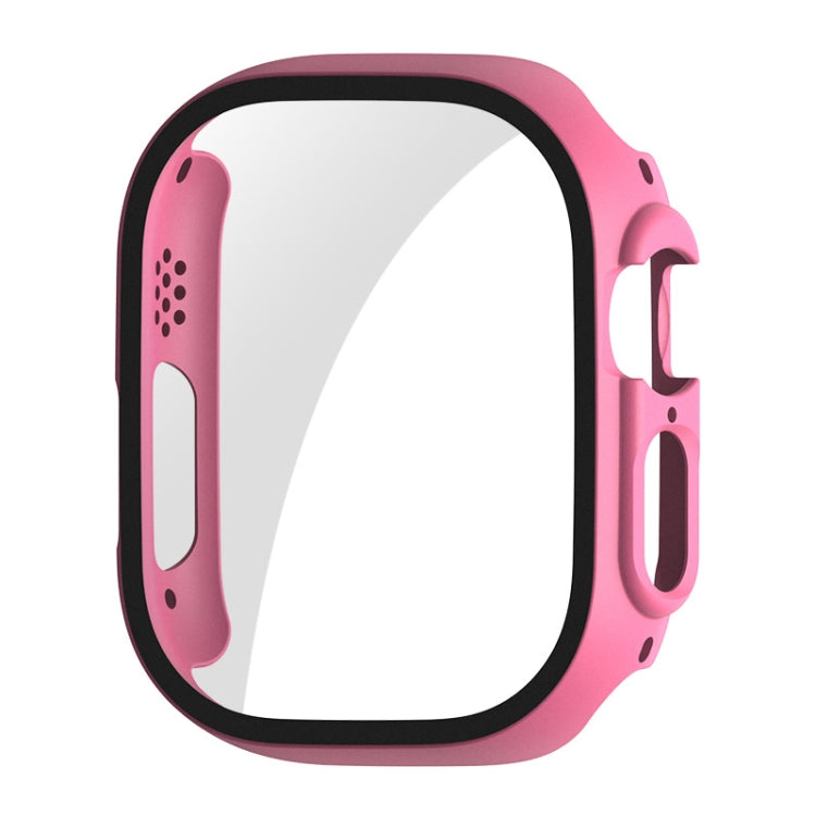 For Apple Watch Ultra 3 / 2 / 1 49mm ENKAY PC Frame 9H Tempered Glass Case(Pink) by ENKAY