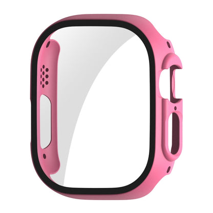 For Apple Watch Ultra 3 / 2 / 1 49mm ENKAY PC Frame 9H Tempered Glass Case(Pink) by ENKAY