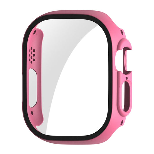 For Apple Watch Ultra 3 / 2 / 1 49mm ENKAY PC Frame 9H Tempered Glass Case(Pink) by ENKAY