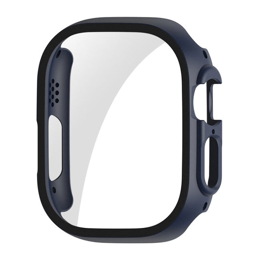 For Apple Watch Ultra 3 / 2 / 1 49mm ENKAY PC Frame 9H Tempered Glass Case(Dark Blue) by ENKAY