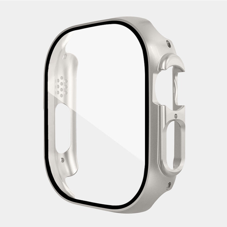 For Apple Watch Ultra 3 / 2 / 1 49mm ENKAY PC Frame 9H Tempered Glass Case(Starlight Silver) by ENKAY
