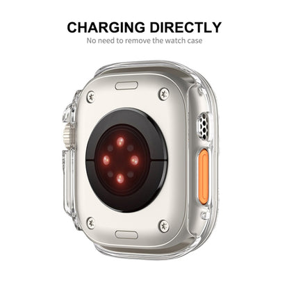 For Apple Watch Ultra 3 / 2 / 1 49mm ENKAY PC Frame 9H Tempered Glass Case(Pink) by ENKAY