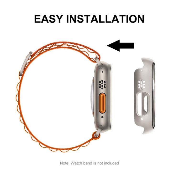 For Apple Watch Ultra 3 / 2 / 1 49mm ENKAY PC Frame 9H Tempered Glass Case(White) by ENKAY