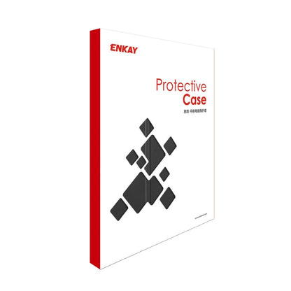 For iPad 2025 / 2022 ENKAY Tri-fold Custer Texture Leather Stand Smart Case(Dark Blue) by ENKAY