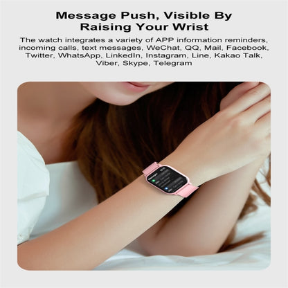 ZW32 1.85 inch Color Screen Smart Watch,Support Heart Rate Monitoring/Blood Pressure Monitoring(Pink) by bashfashion