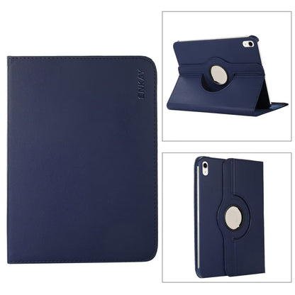 For iPad 2025 / 2022 ENKAY Hat-Prince 360 Degree Rotation Litchi Leather Smart Tablet Case(Dark Blue) by ENKAY
