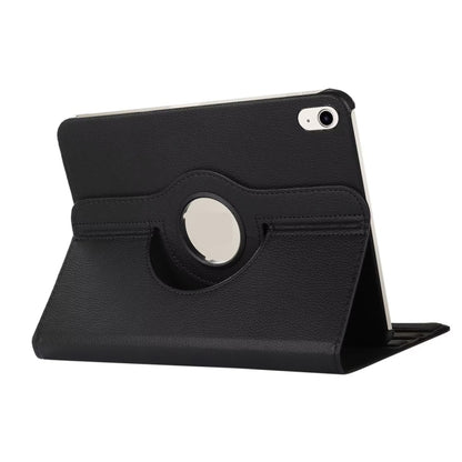 For iPad 2025 / 2022 ENKAY Hat-Prince 360 Degree Rotation Litchi Leather Smart Tablet Case(Black) by ENKAY