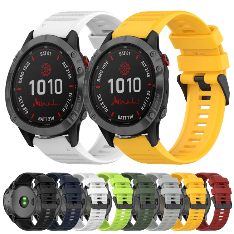 For Garmin Fenix 5X Sapphire 26mm Horizontal Texture Silicone Watch Band with Removal Tool(Black) by bashfashion