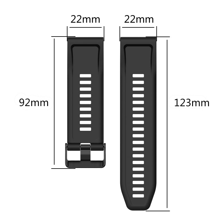For Garmin Approach S62 22mm Horizontal Texture Silicone Watch Band with Removal Tool(Black) by bashfashion