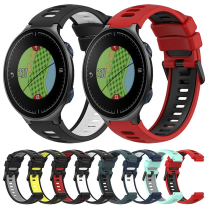 For Garmin Approach S5 Two-Color Silicone Watch Band(Olive Green + Black) by bashfashion