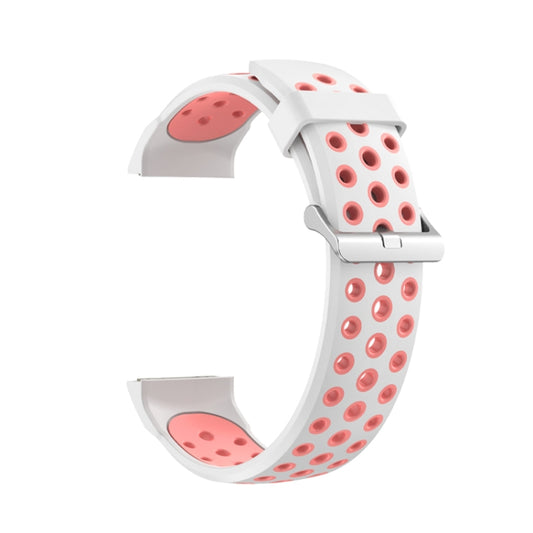 For Huawei Watch GT Cyber Two-Color Breathable Watch Band(White+Pink) by bashfashion